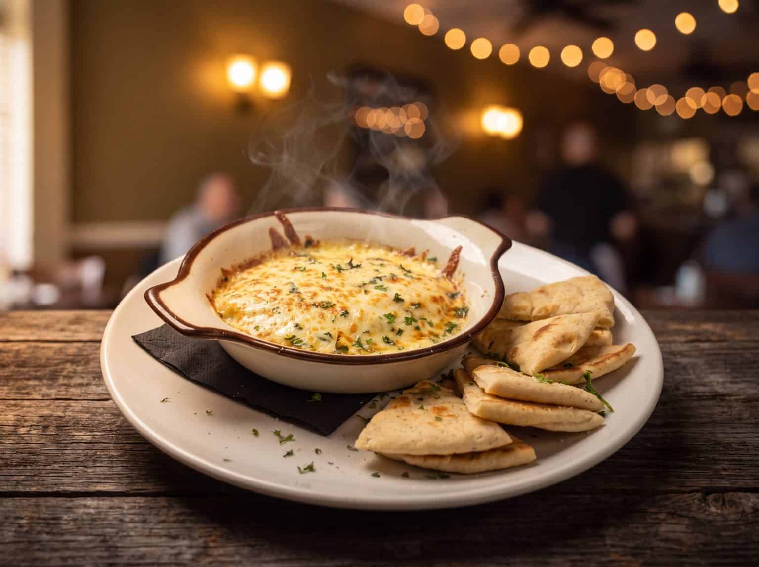 Kera Meze Melt: warm hummus with melted mozzarella and toasted pita